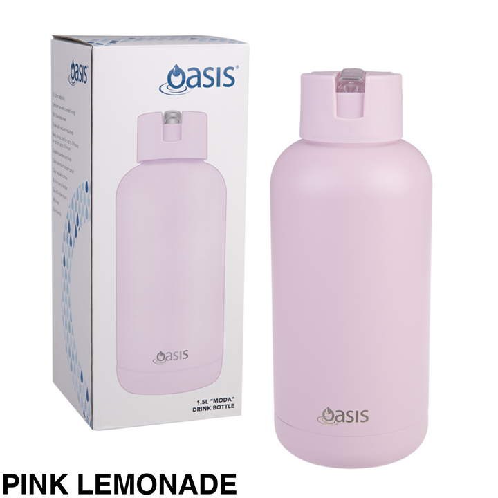 Oasis Moda Triple Insulated 1.5L Bottle Pink Lemonade