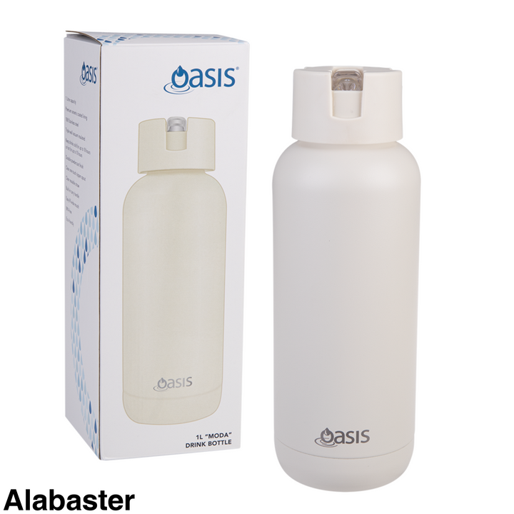 Oasis Moda Triple Insulated 1L Bottle Alabaster