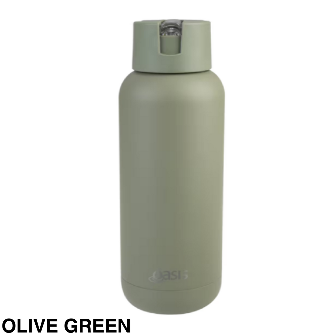 Oasis Moda Triple Insulated 1L Bottle Olive Green