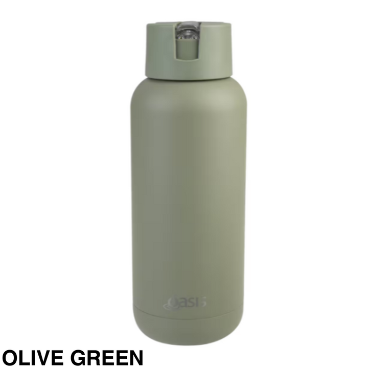 Oasis Moda Triple Insulated 1L Bottle Olive Green