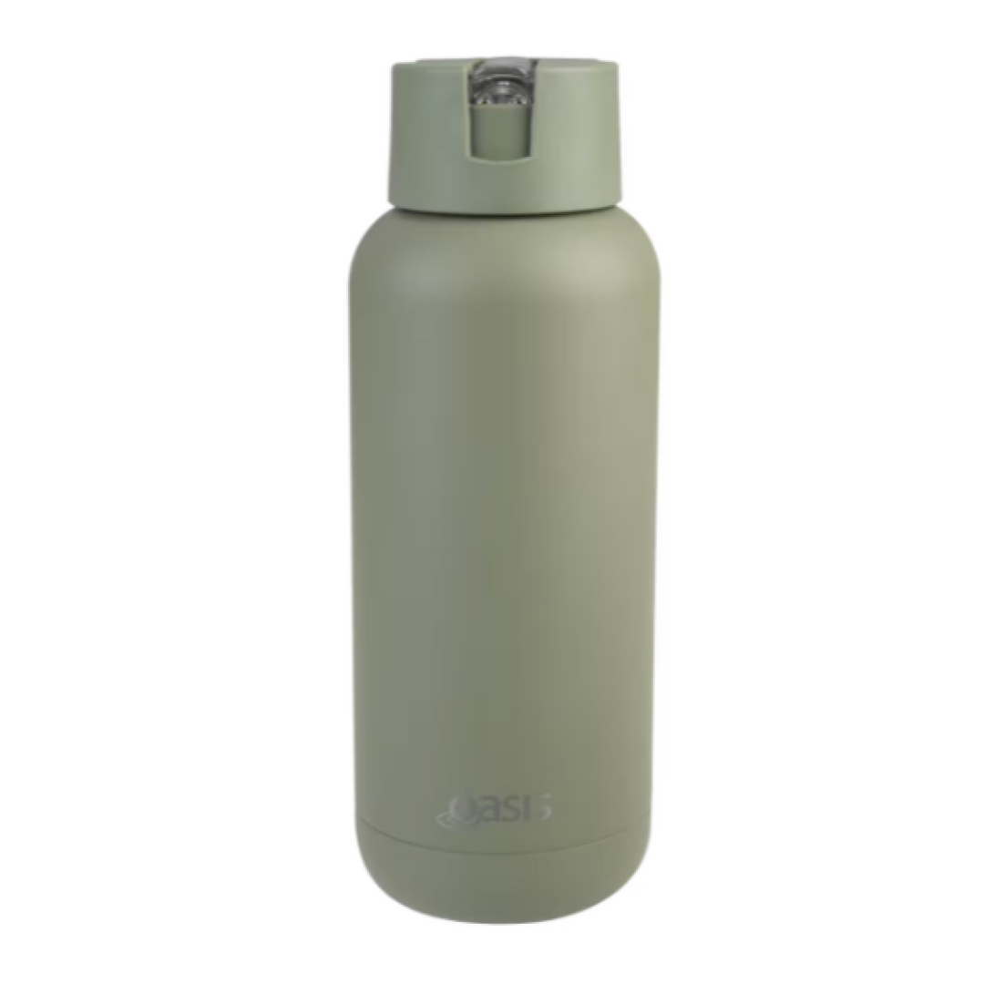 Oasis Moda Triple Insulated 1L Bottle Olive Green