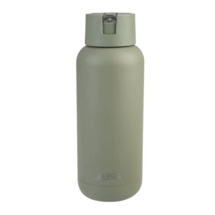 Oasis Moda Triple Insulated 1L Bottle Olive Green
