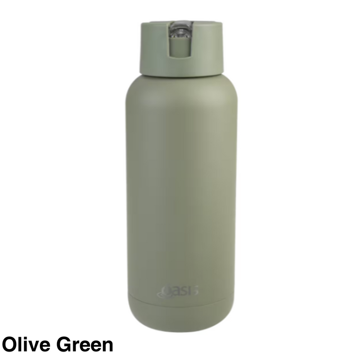 Oasis Moda Triple Insulated 1L Bottle Olive Green