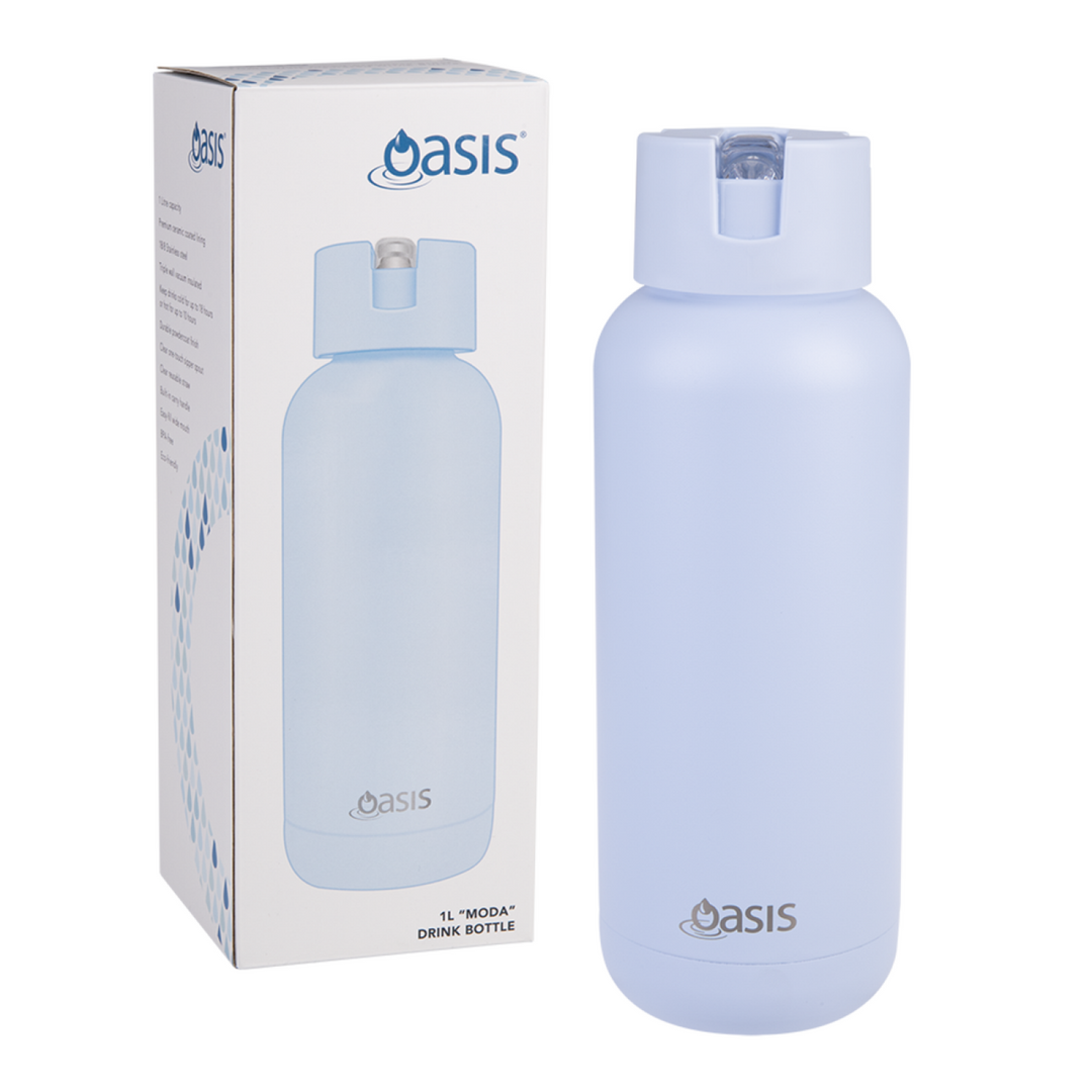 Oasis Moda Triple Insulated 1L Bottle Perwinkle Blue