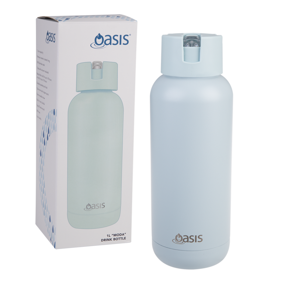 Oasis Moda Triple Insulated 1L Bottle Sea Mist