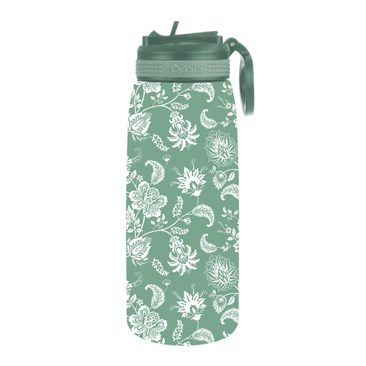 Oasis Patterned Sipper Bottle 780Ml Green Paisley