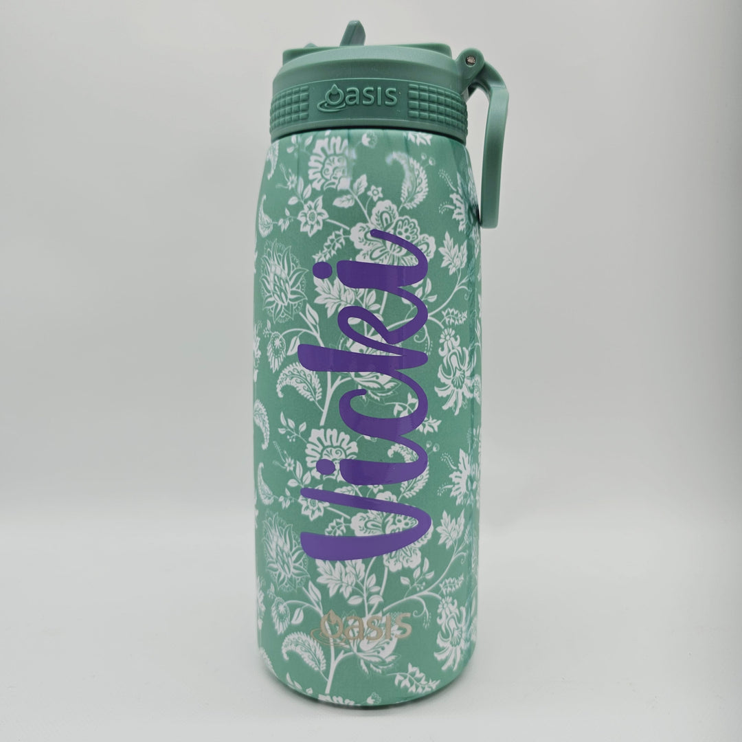 Oasis Patterned Sipper Bottle 780Ml Green Paisley