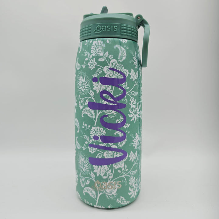 Oasis Patterned Sipper Bottle 780Ml Green Paisley