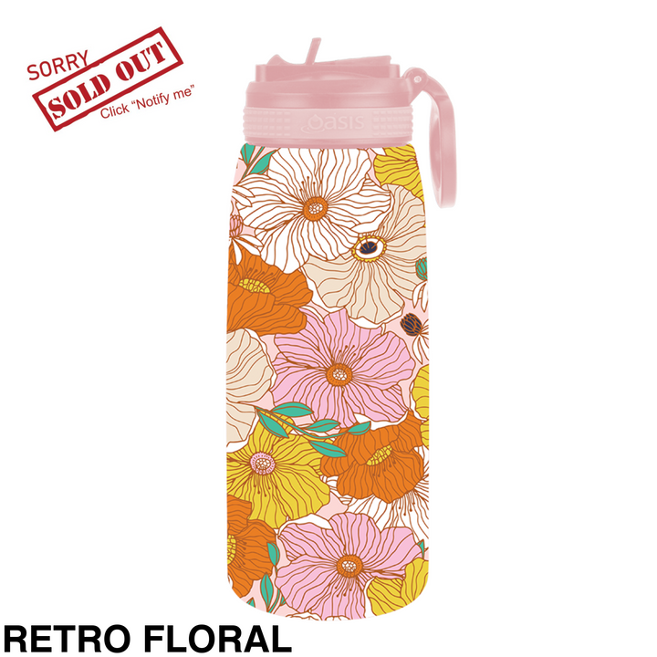 Oasis Patterned Sipper Bottle 780Ml Retro Floral