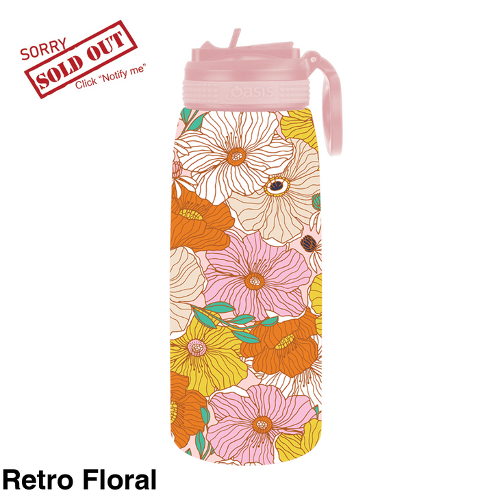 Oasis Patterned Sipper Bottle 780Ml Retro Floral