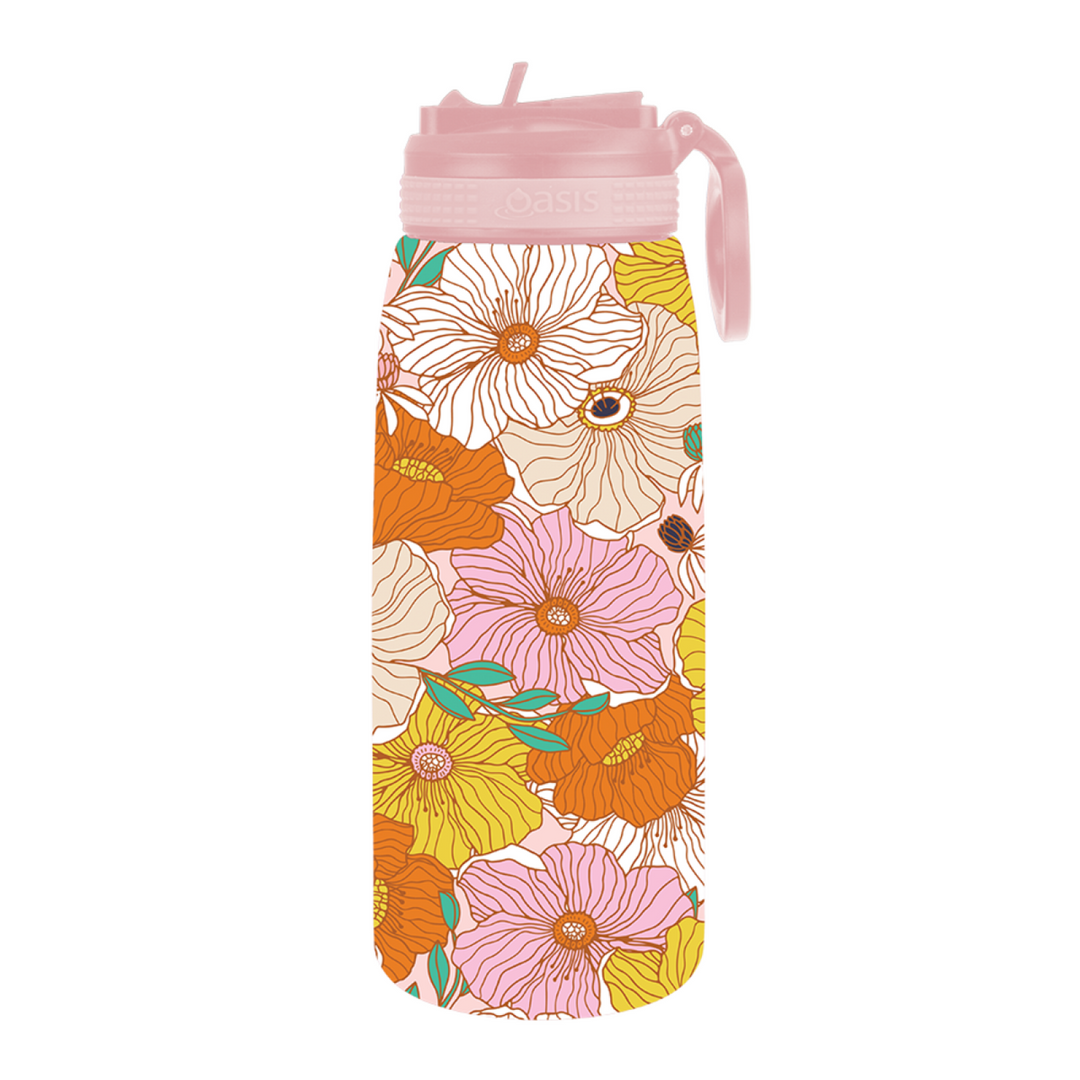 Oasis Patterned Sipper Bottle 780Ml Retro Floral