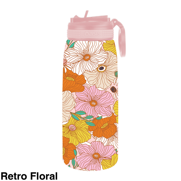 Oasis Patterned Sipper Bottle 780Ml Retro Floral