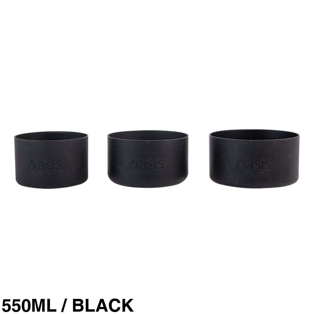 Oasis Silicone Bumper For 550Ml 780Ml & 1.1L Sports Bottle / Black