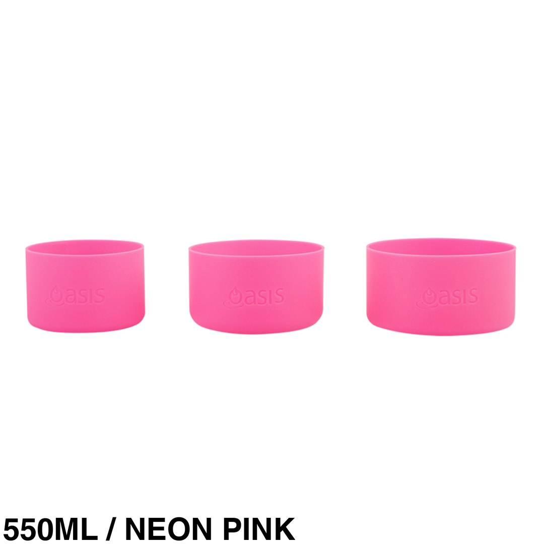 Oasis Silicone Bumper For 550Ml 780Ml & 1.1L Sports Bottle / Neon Pink