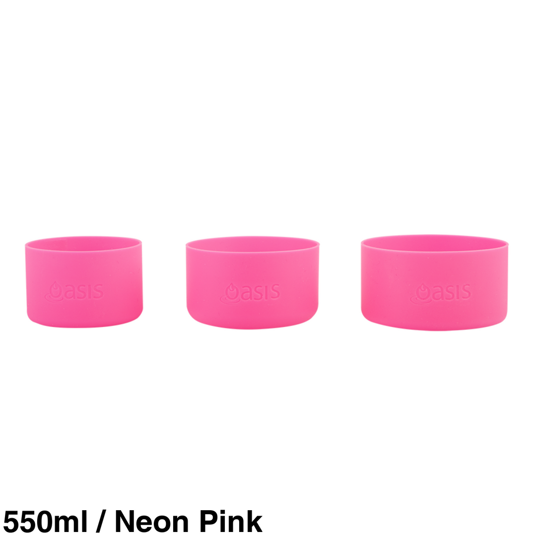 Oasis Silicone Bumper For 550Ml 780Ml & 1.1L Sports Bottle / Neon Pink