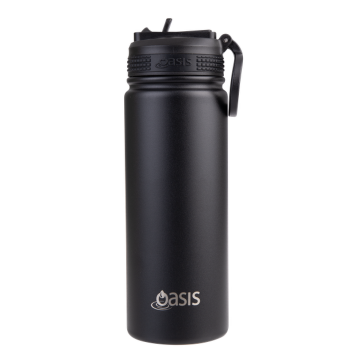 Oasis Sports Bottle w/ Sipper Lid Black