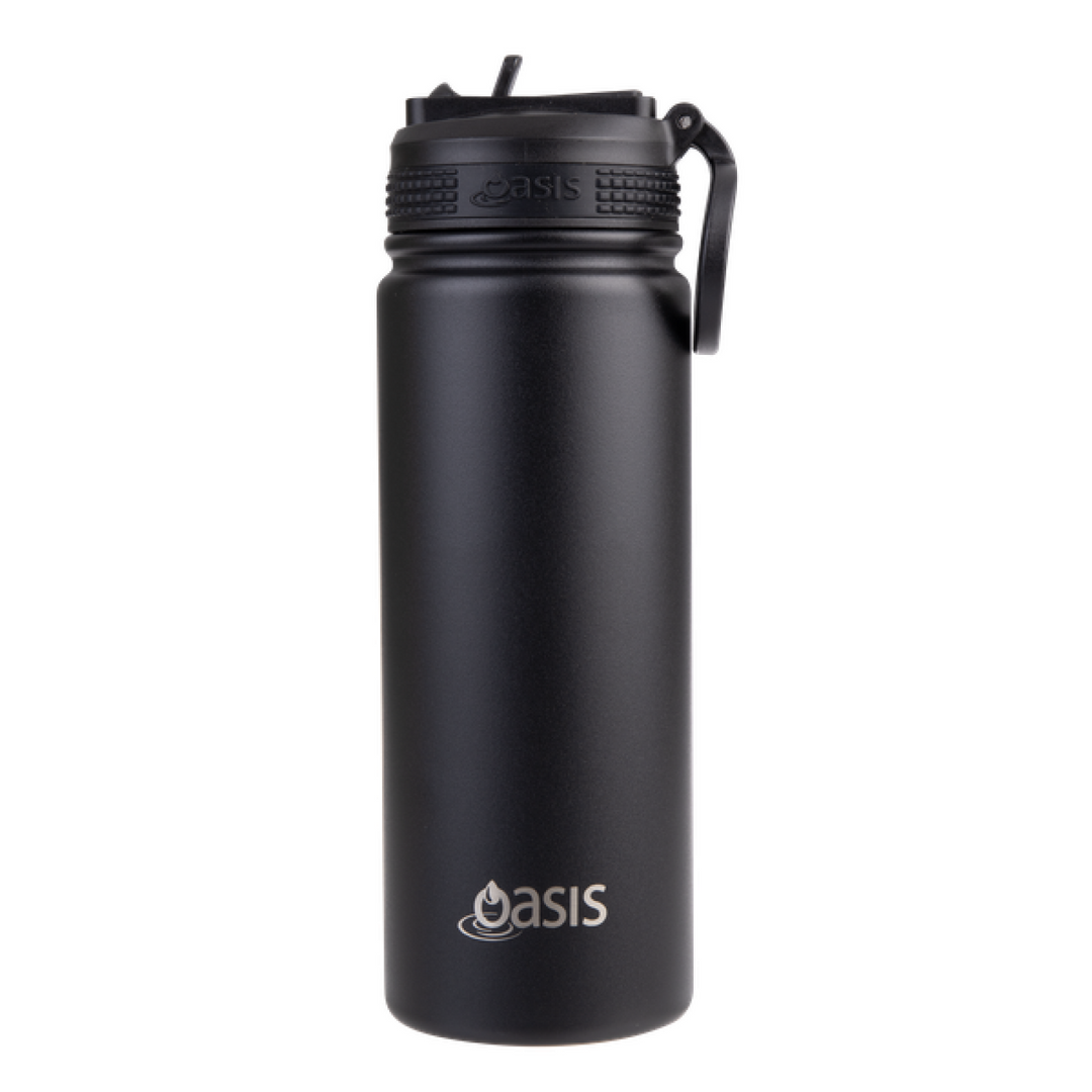 Oasis Sports Bottle w/ Sipper Lid Black