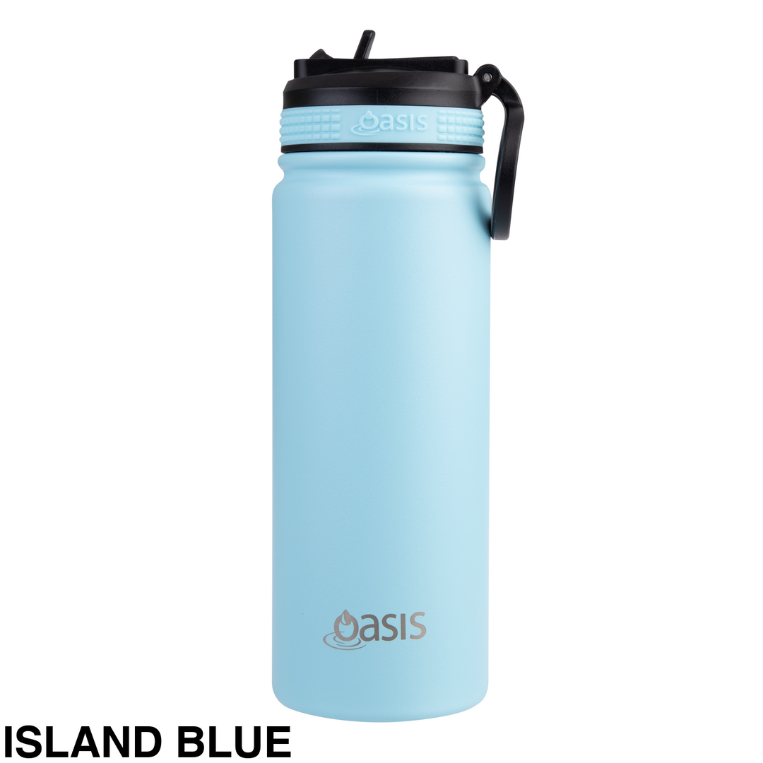 Oasis Sports Bottle w/ Sipper Lid Island Blue