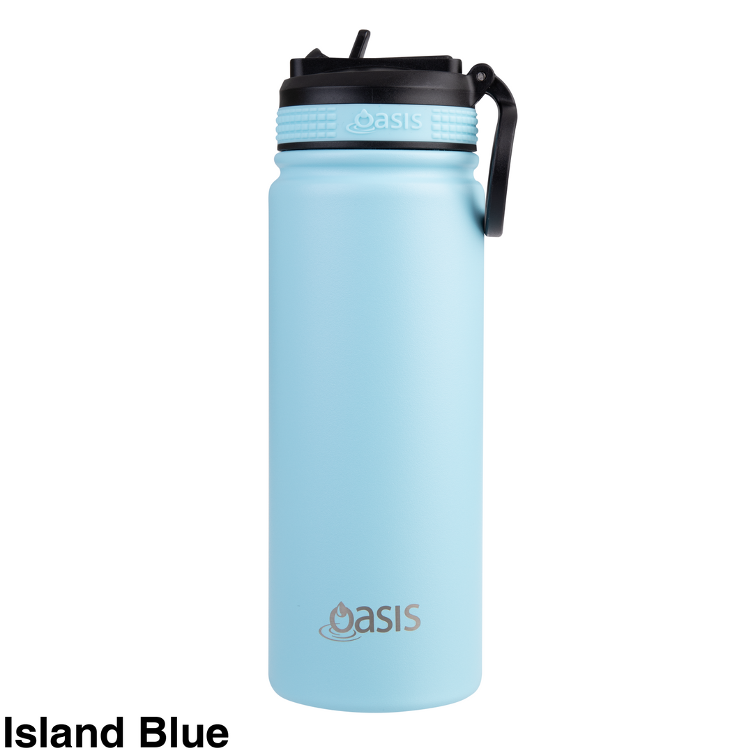 Oasis Sports Bottle w/ Sipper Lid Island Blue