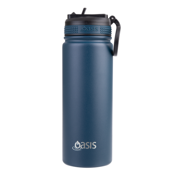 Oasis Sports Bottle w/ Sipper Lid Navy