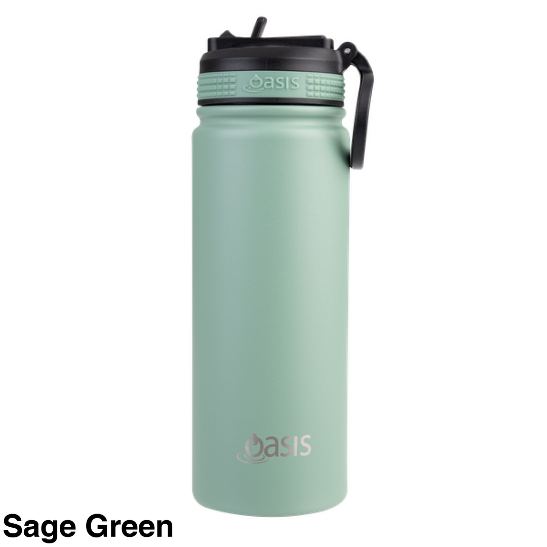 Oasis Sports Bottle w/ Sipper Lid Sage Green