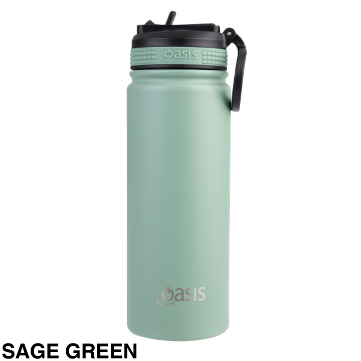 Oasis Sports Bottle w/ Sipper Lid Sage Green