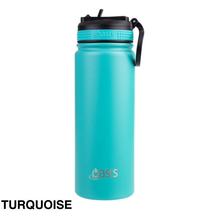 Oasis Sports Bottle w/ Sipper Lid Turquoise