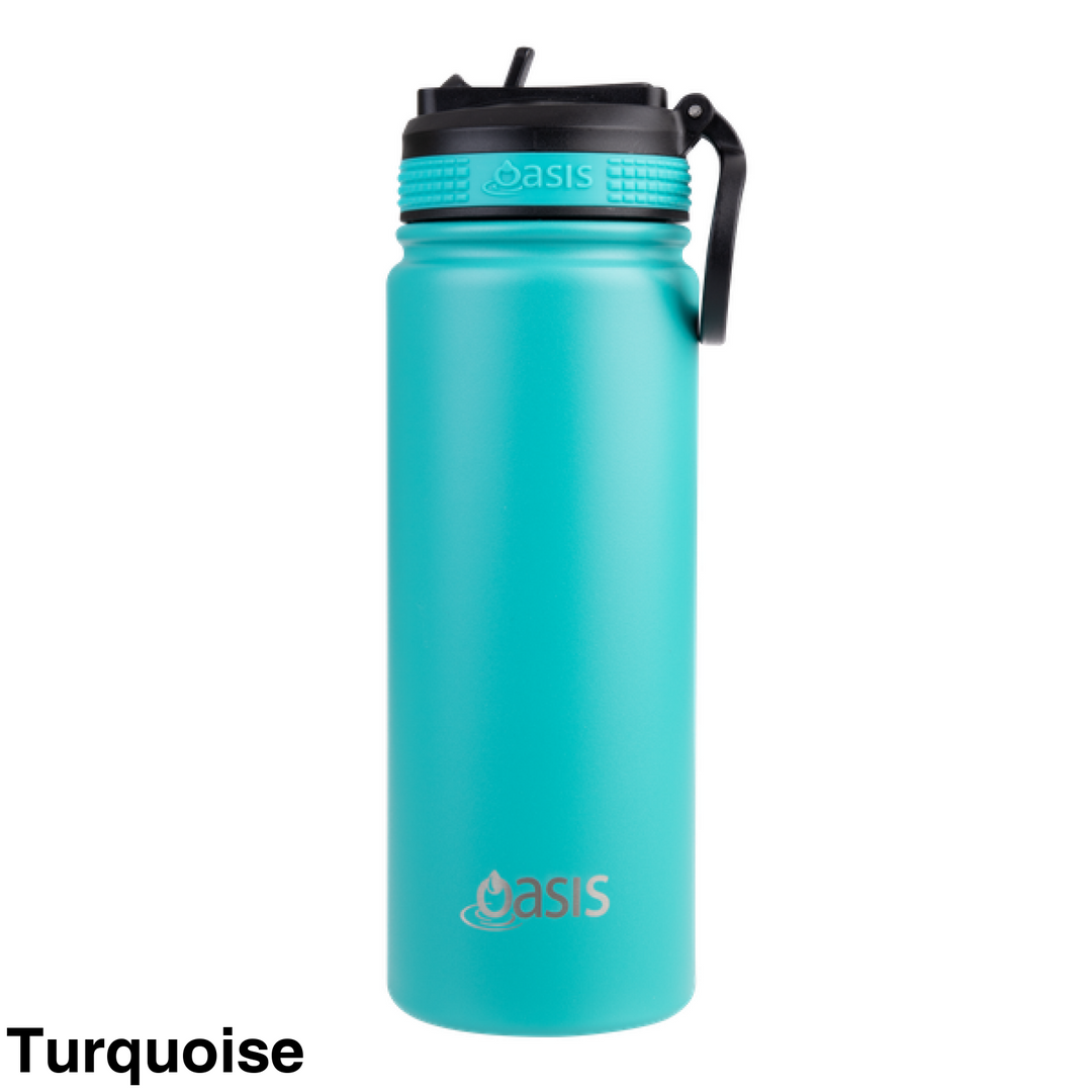 Oasis Sports Bottle w/ Sipper Lid Turquoise