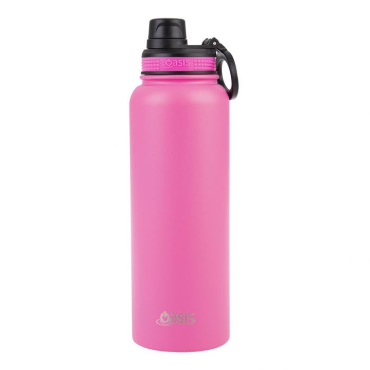 Oasis Sports Bottle W/ Screw Cap 1.1L Neon Pink