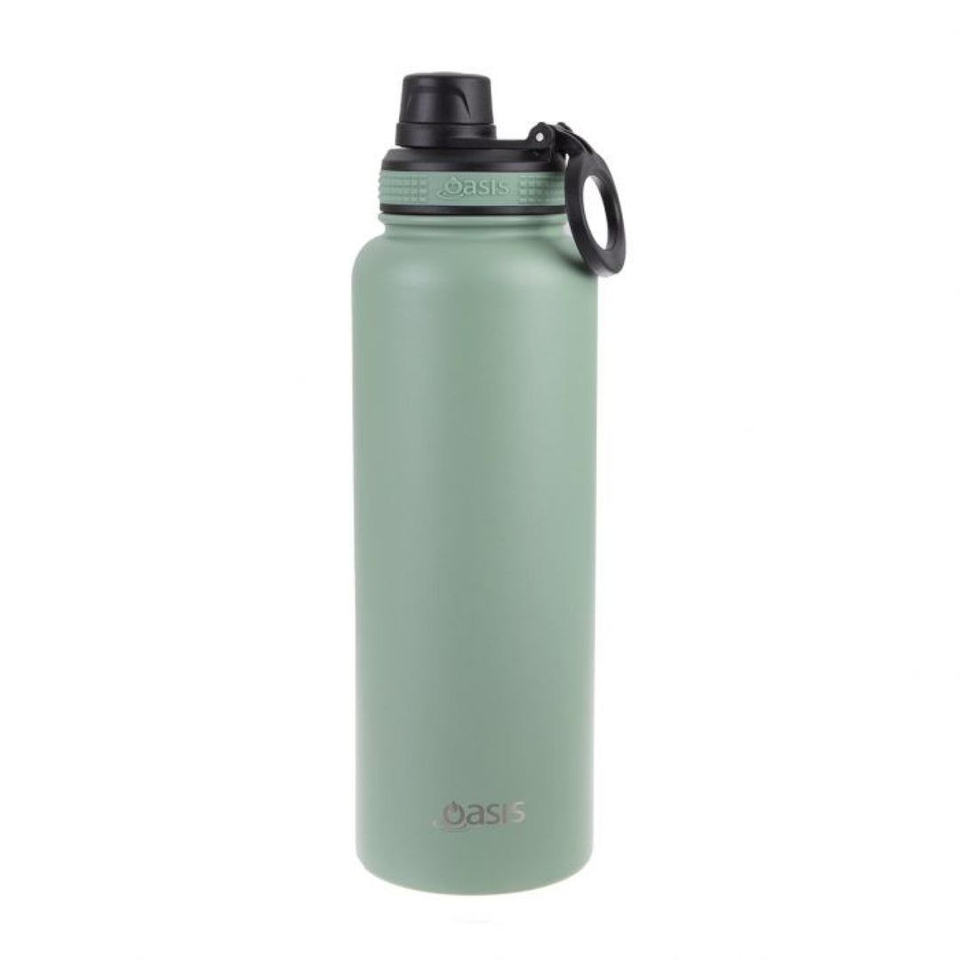 Oasis Sports Bottle W/ Screw Cap 1.1L Sage Green