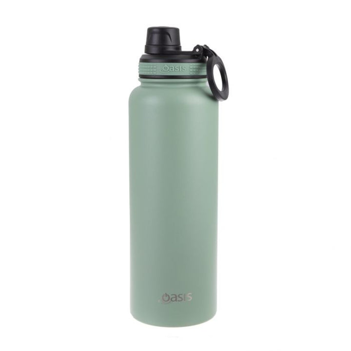 Oasis Sports Bottle W/ Screw Cap 1.1L Sage Green