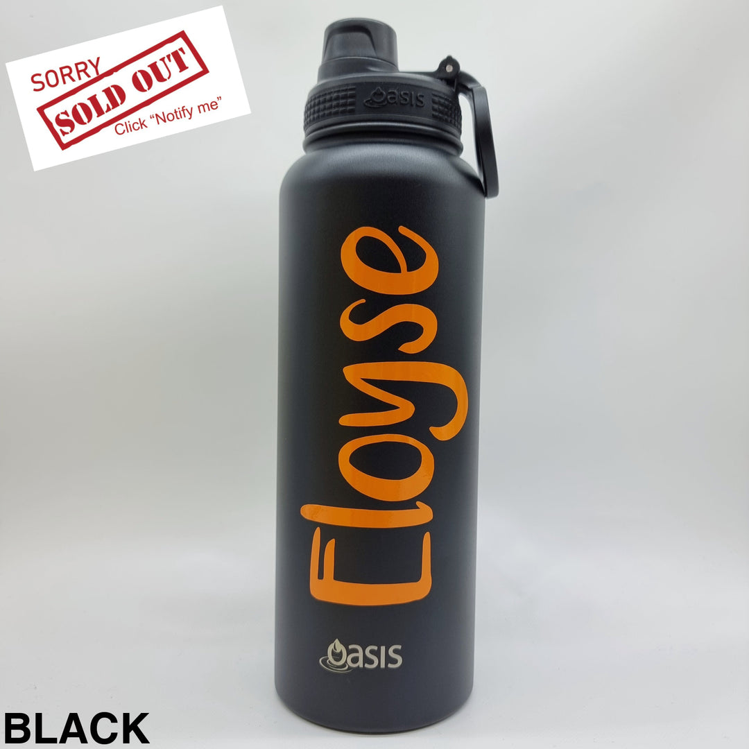 Oasis Sports Bottle W/ Screw Cap 1.1L Black