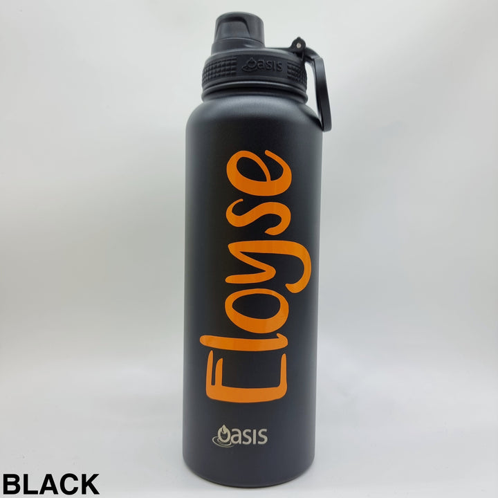 Oasis Sports Bottle W/ Screw Cap 1.1L Black