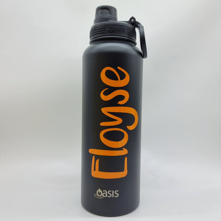 Oasis Sports Bottle W/ Screw Cap 1.1L Black