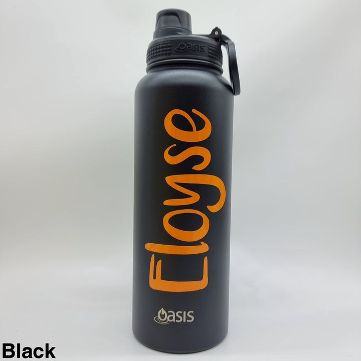 Oasis Sports Bottle W/ Screw Cap 1.1L Black