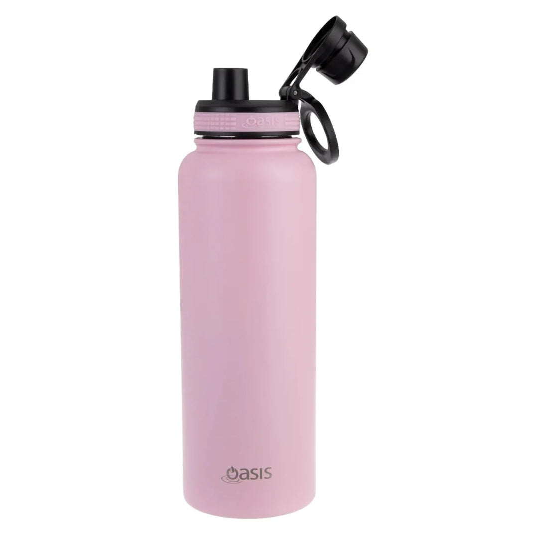 Oasis Sports Bottle W/ Screw Cap 1.1L Carnation Pink