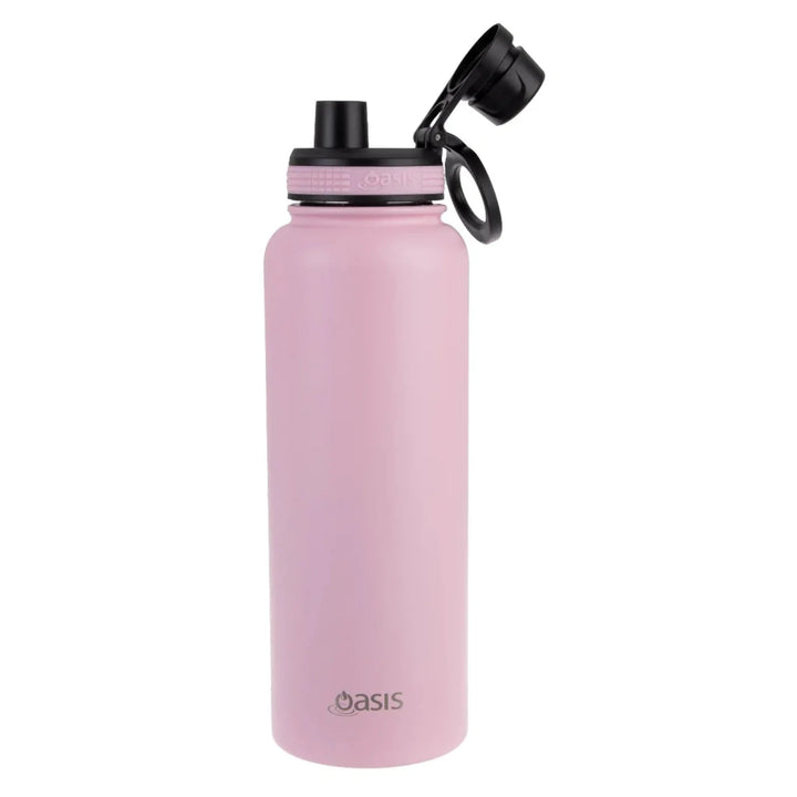Oasis Sports Bottle W/ Screw Cap 1.1L Carnation Pink