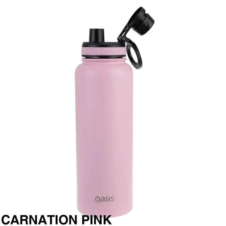 Oasis Sports Bottle W/ Screw Cap 1.1L Carnation Pink