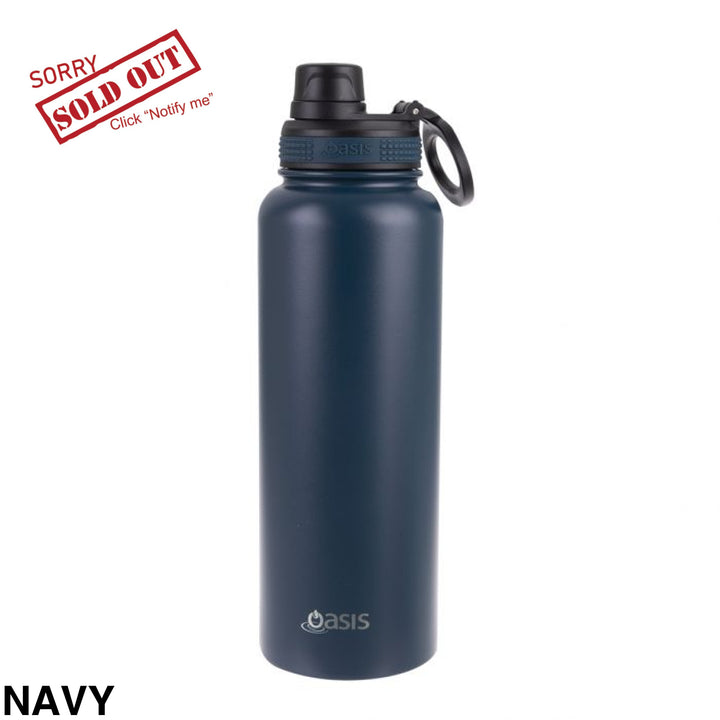 Oasis Sports Bottle W/ Screw Cap 1.1L Navy