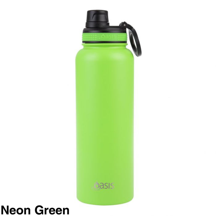 Oasis Sports Bottle W/ Screw Cap 1.1L Neon Green