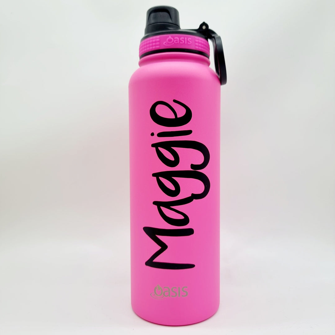 Oasis Sports Bottle W/ Screw Cap 1.1L Neon Pink