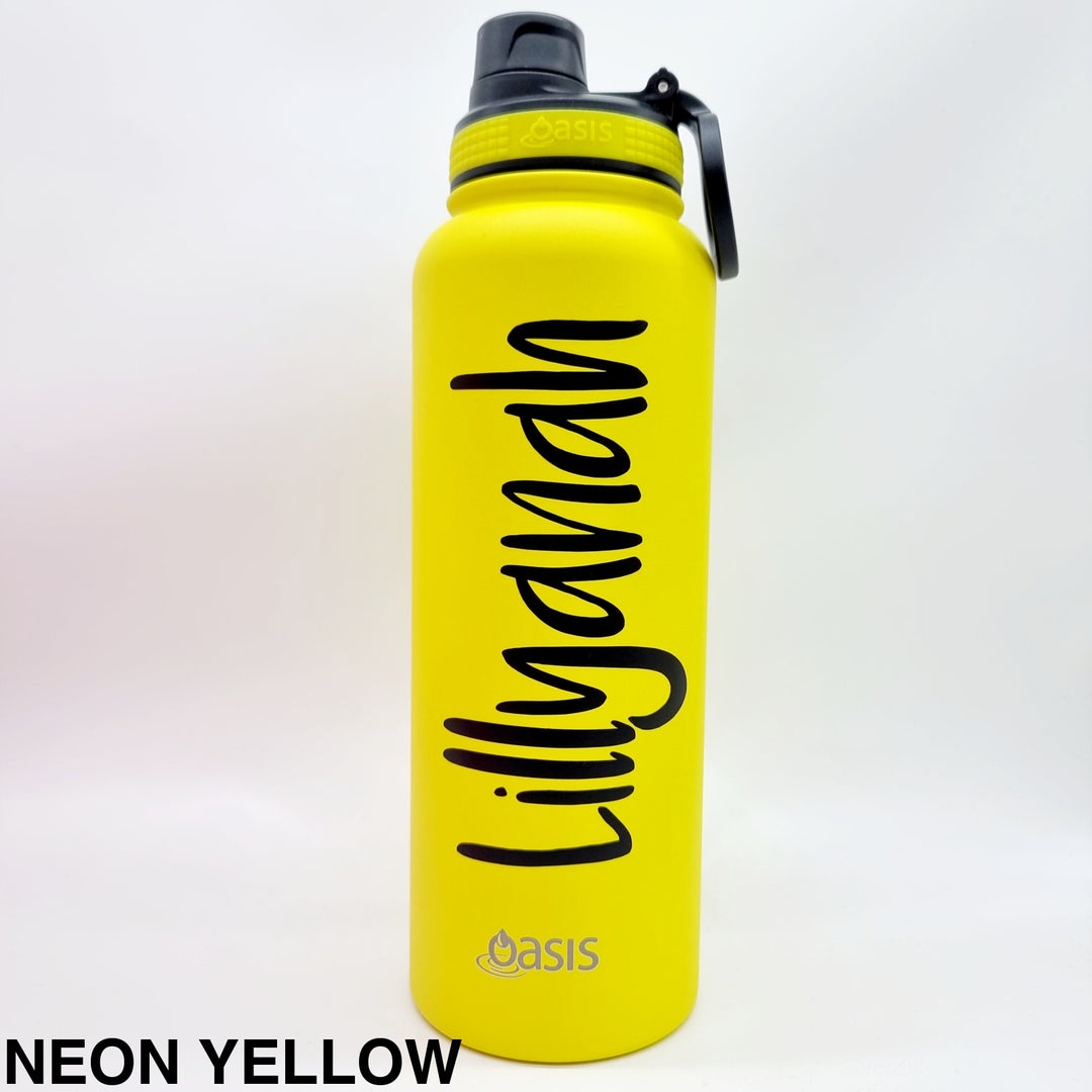 Oasis Sports Bottle W/ Screw Cap 1.1L Neon Yellow