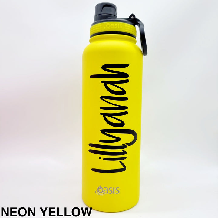 Oasis Sports Bottle W/ Screw Cap 1.1L Neon Yellow