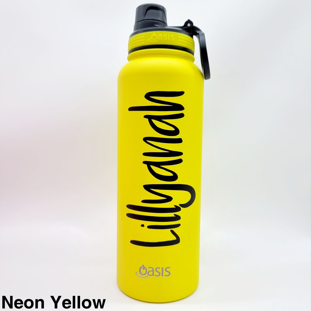 Oasis Sports Bottle W/ Screw Cap 1.1L Neon Yellow