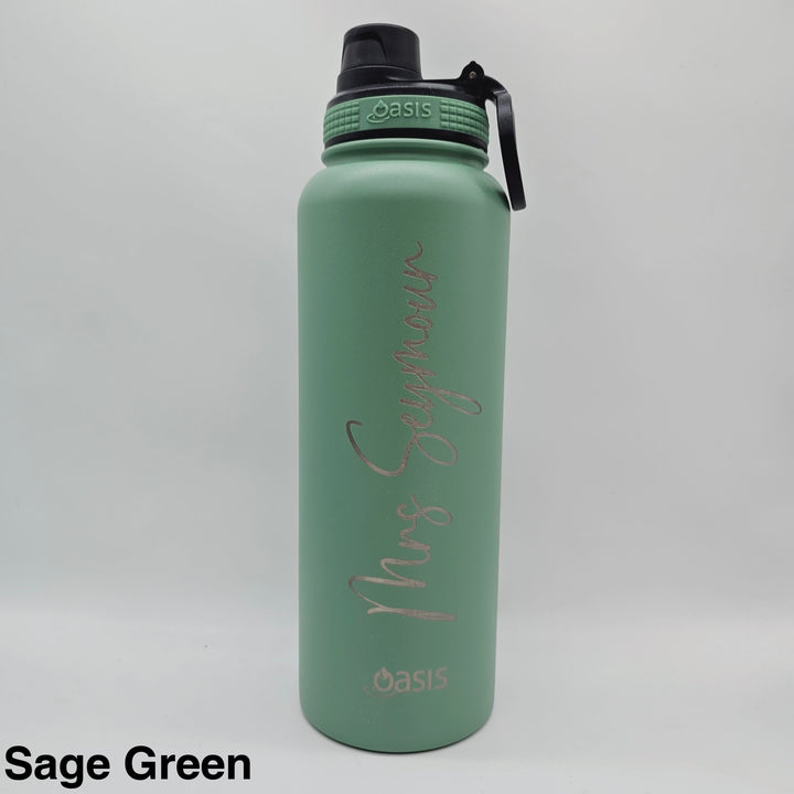 Oasis Sports Bottle W/ Screw Cap 1.1L Sage Green