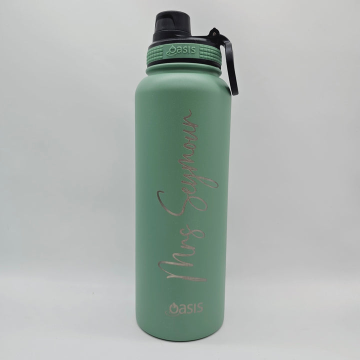 Oasis Sports Bottle W/ Screw Cap 1.1L Sage Green