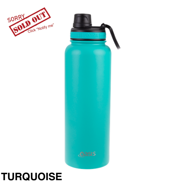 Oasis Sports Bottle w/ Screw Cap 1.1L Turquoise