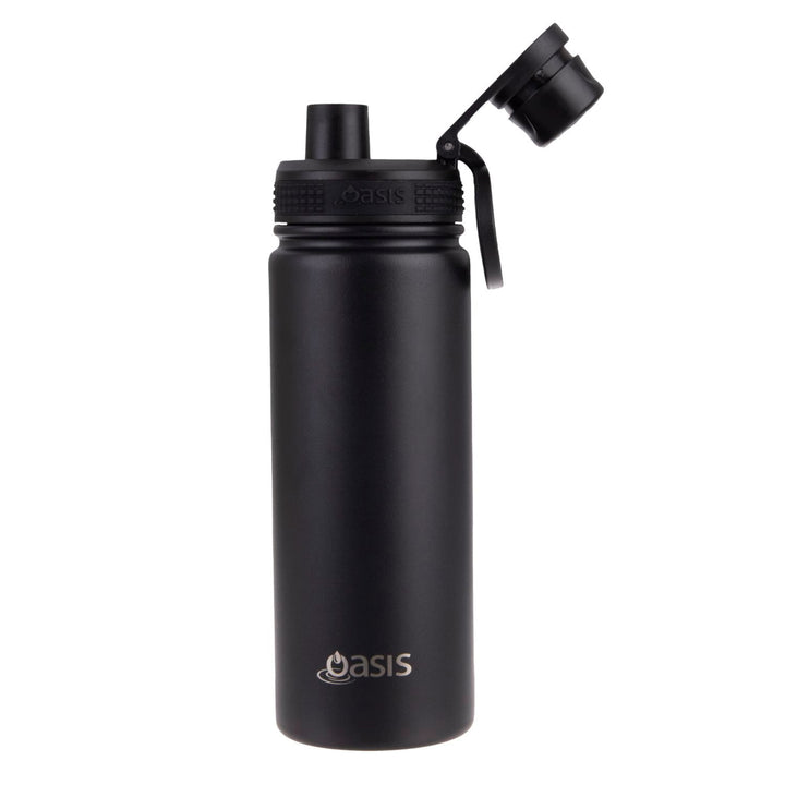 Oasis Sports Bottle W/ Screw Cap 550Ml Black