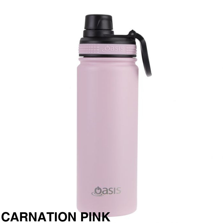 Oasis Sports Bottle W/ Screw Cap 550Ml Carnation Pink