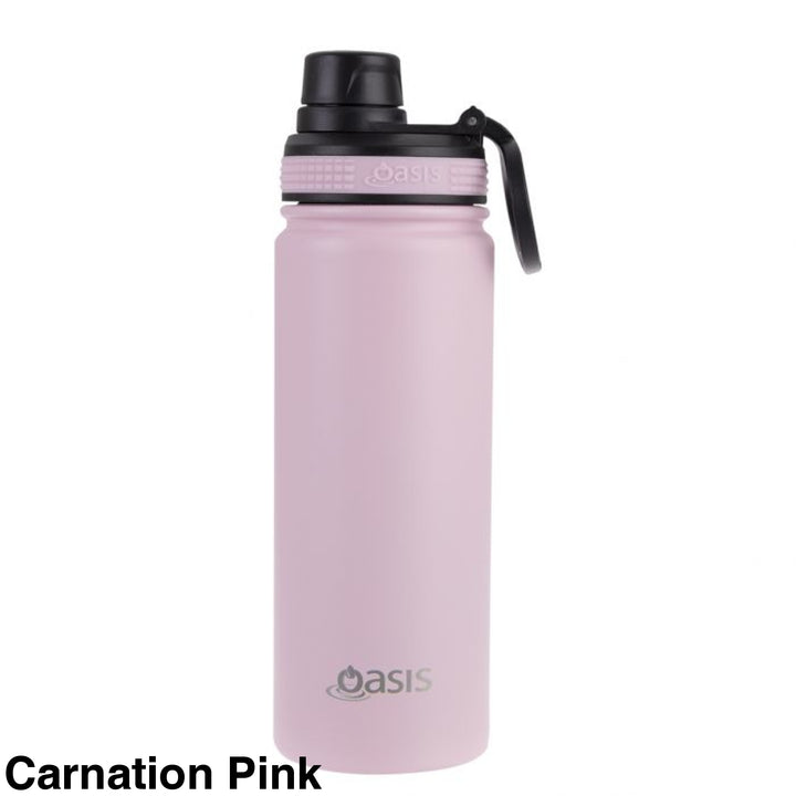 Oasis Sports Bottle W/ Screw Cap 550Ml Carnation Pink